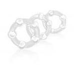 Beaded C Rings 3 Piece Clear